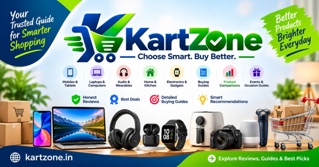 KartZone smart shopping guide with product reviews, buying guides, comparisons and recommendations